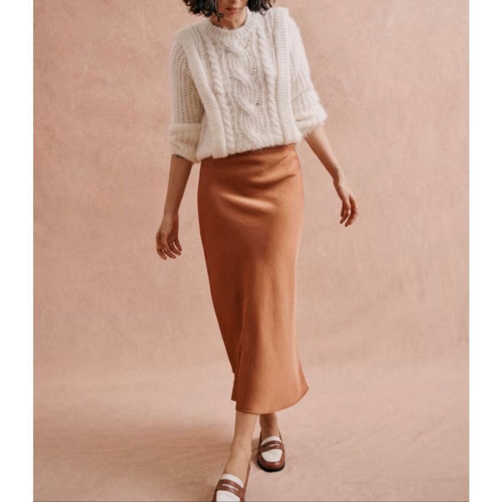 Sezane Sandy Midi Skirt | Camel In 8